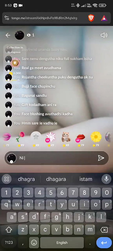 tango girl Nivedita Telugu chut mein ungli kri