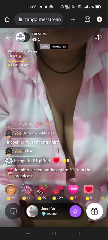 tango girl jennifer boob