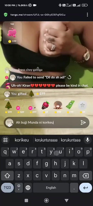 tango girl Chittyyyy boob dikhayi