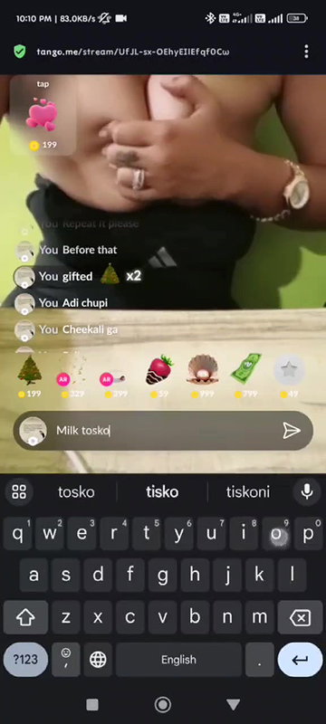 tango girl Chittyyyy boob dikhayi