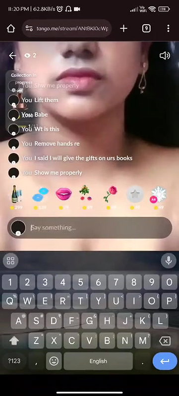 tango girl Anika Telugu boob pressing