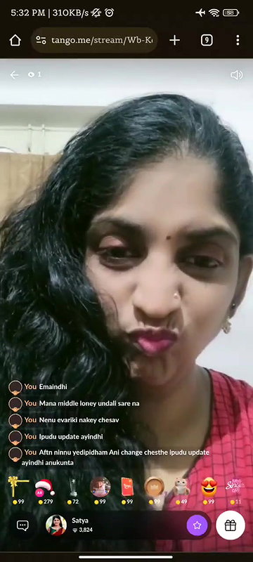 tango girl Satya nude show