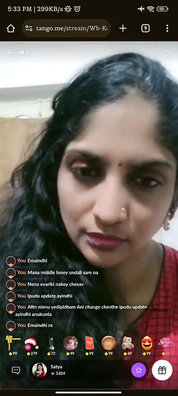 tango girl Satya nude show