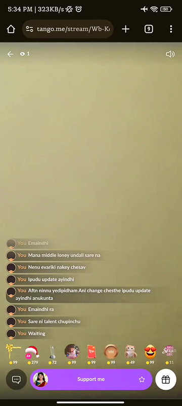 tango girl Satya nude show