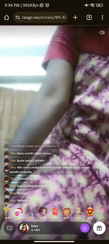 tango girl Satya nude show