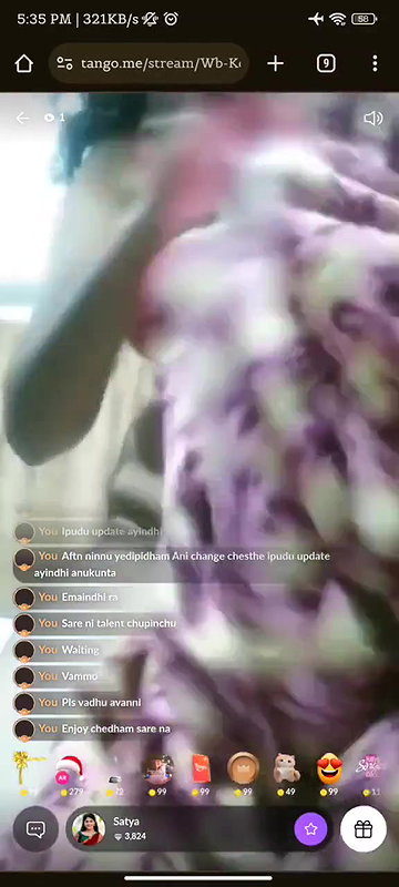 tango girl Satya nude show