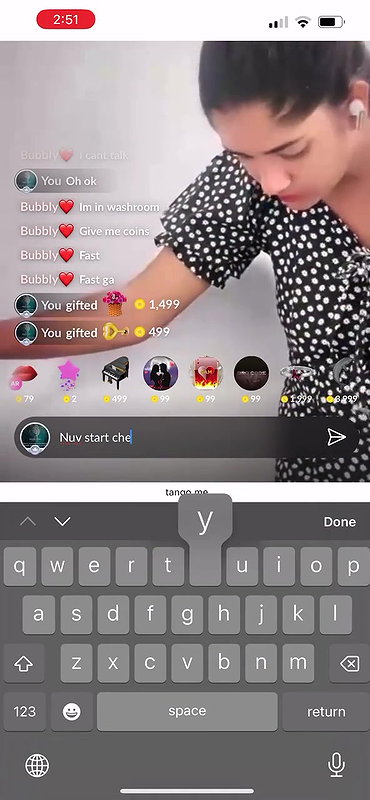 young tango girl boob show