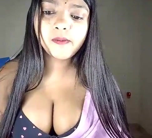 Sexy girl showing her figure in video call