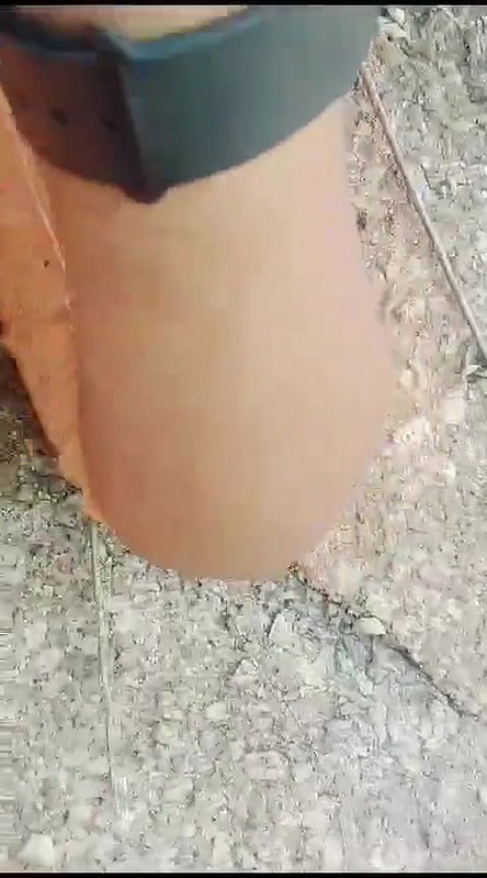 GF bushy pussy fucking outdoor sex on dry land