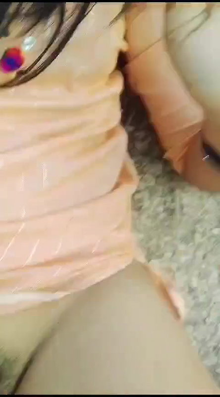 GF bushy pussy fucking outdoor sex on dry land