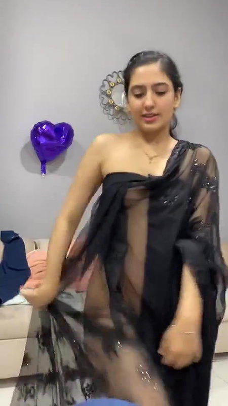 black transparent dress GF hairy pussy viral show
