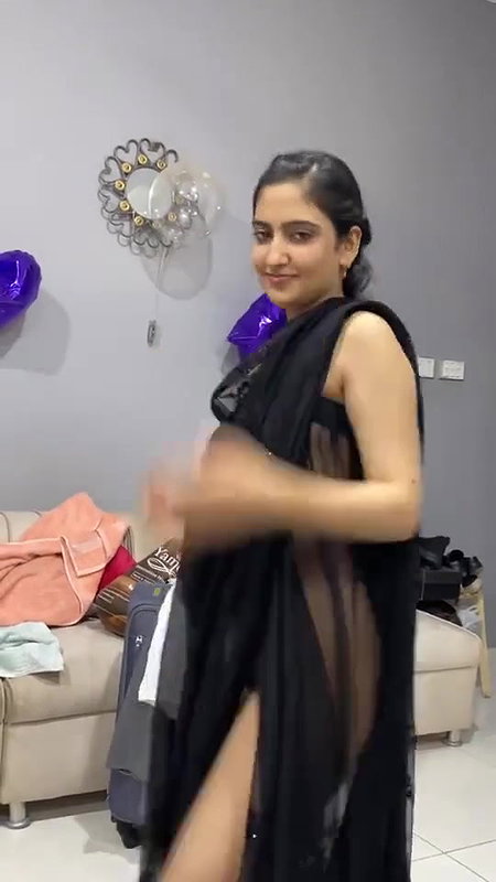 black transparent dress GF hairy pussy viral show