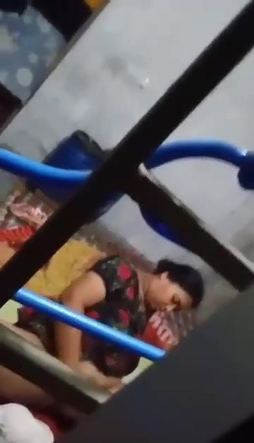 brother wife Indian fingering caught through window