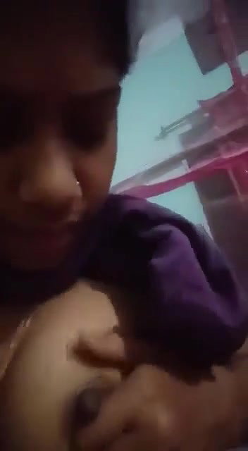 horny selfie girl boob show and viral licking