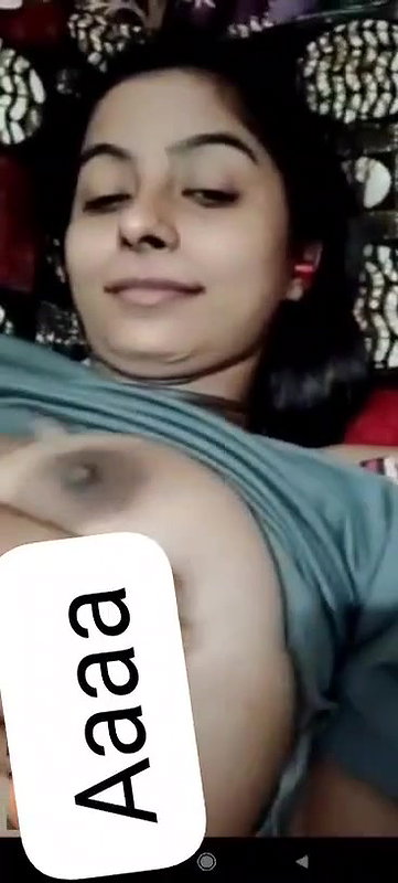 hot GF boob show on cam for the first time