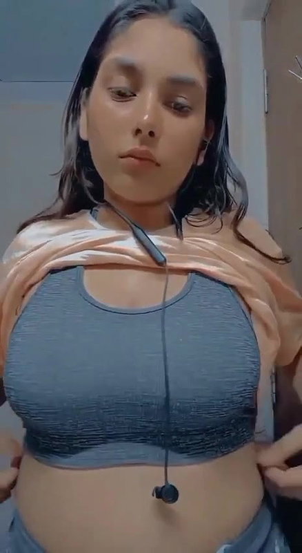 first time topless big boobs showing to lover