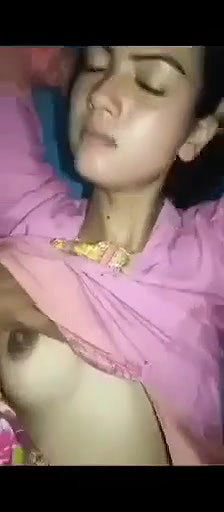 hot babe boob press by lover before sexual course