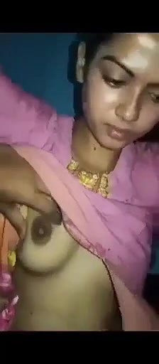 hot babe boob press by lover before sexual course