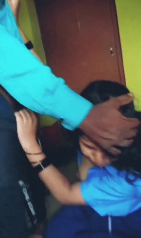 college girl Indian blowjob to professor in open shirt