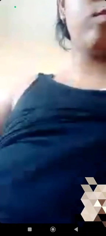 girl in glasses first time boobs show video call