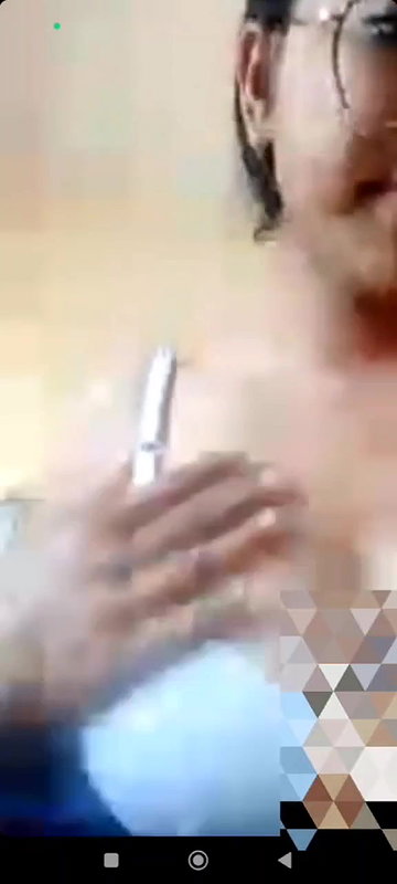girl in glasses first time boobs show video call