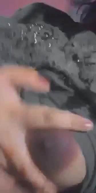 Desi GF dark nipples boob show selfie video