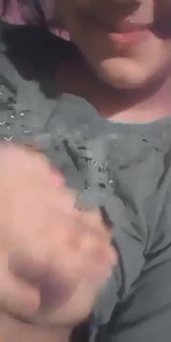 Desi GF dark nipples boob show selfie video