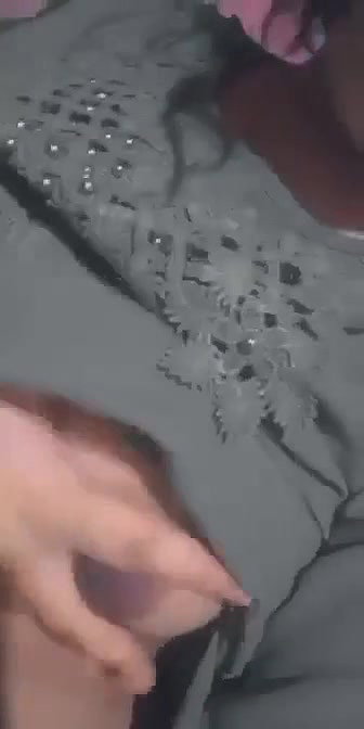 Desi GF dark nipples boob show selfie video