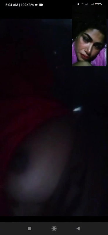 horny aunty boob show on video call to lover