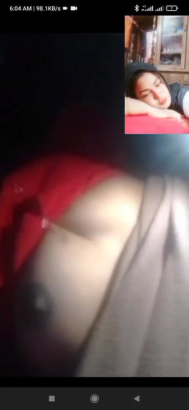 horny aunty boob show on video call to lover