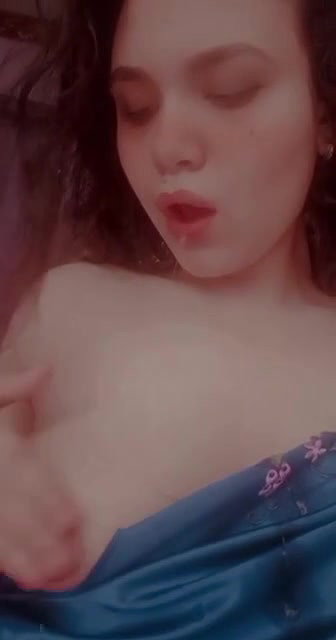 boob show Desi girl licks nipple in horniness