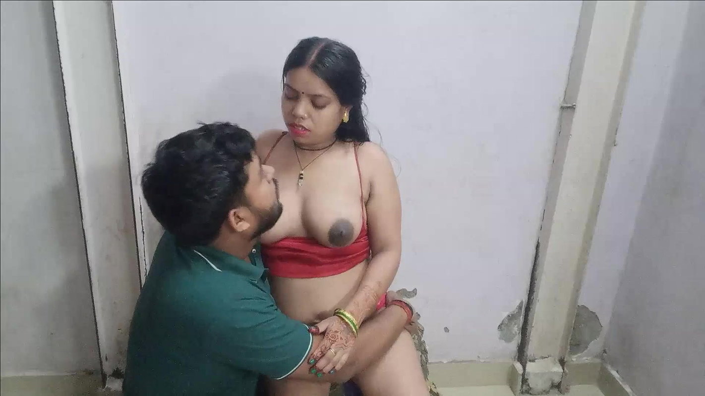 Indian Husband Admires His Pregnant Wife Boobs