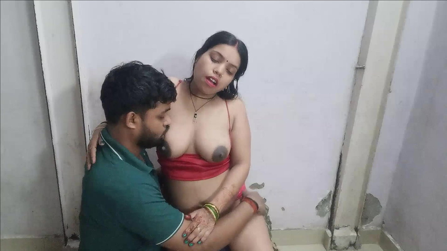 Indian Husband Admires His Pregnant Wife Boobs