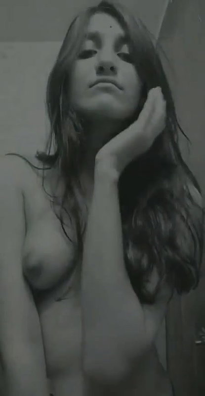 cute Desi girl nude in black and white video