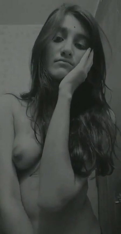 cute Desi girl nude in black and white video