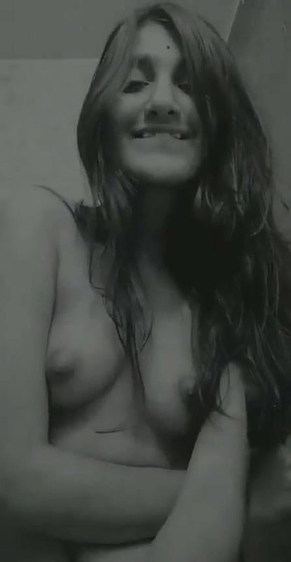 cute Desi girl nude in black and white video