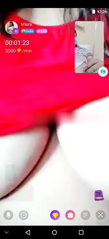 live app topless big boobs showing by Miara