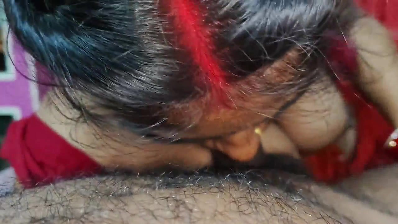 bhabhi sensual blowjob with open blouse boobs show
