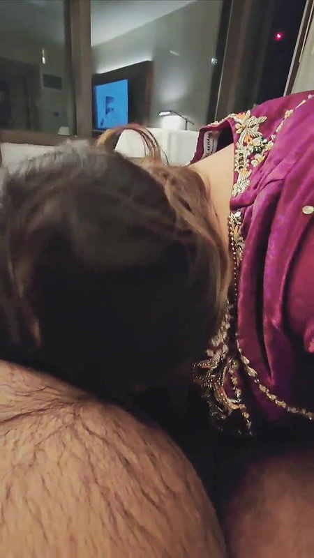 busty Pakistani sex wife giving deep viral blowjob
