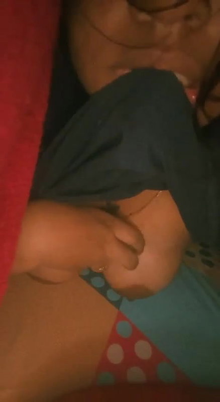 girlfriend sexy boobs show on video call to lover