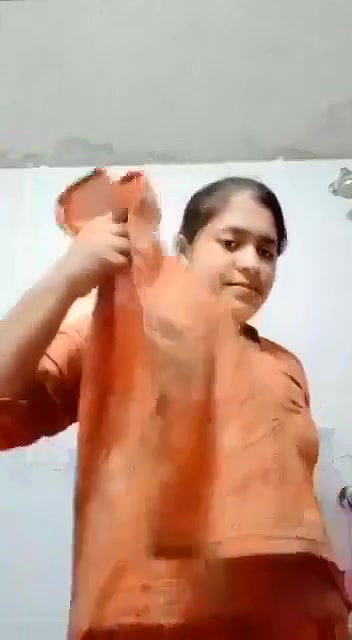 salwar suit girl stripping and playing with boobs