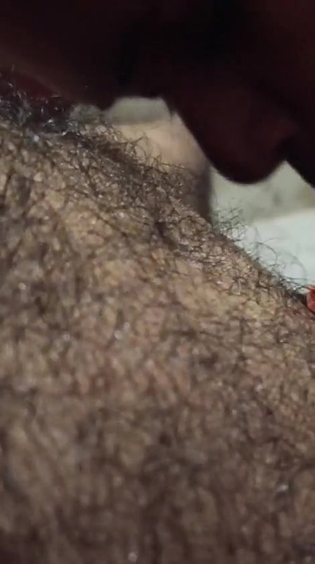 Indian girl tasting dick in threesome fucking