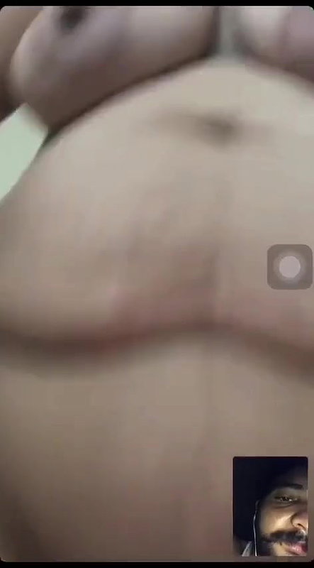mature MILF video call on iPhone showing nudity