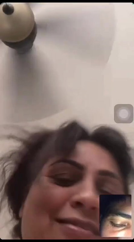 mature MILF video call on iPhone showing nudity
