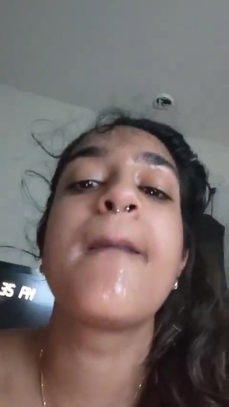 Indian girl blowjob to big dick and cum drinking