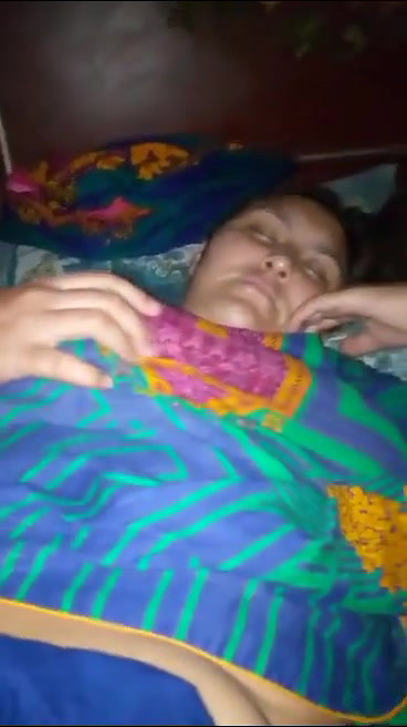 sleeping wife big boobs pressing viral MMS