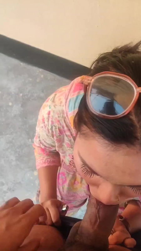 rooftop desi blowjob by a hot wife to secretary