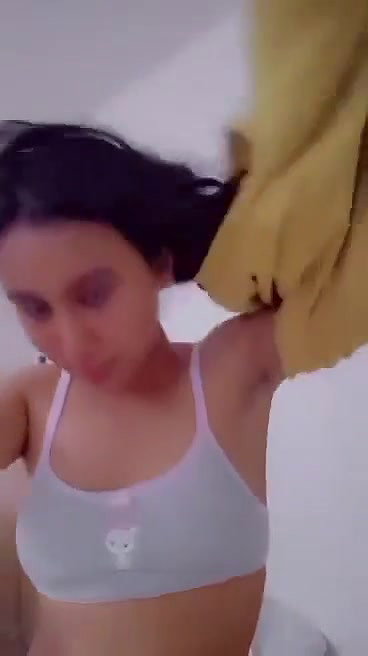 cute GF stripping and small boobs show for lover