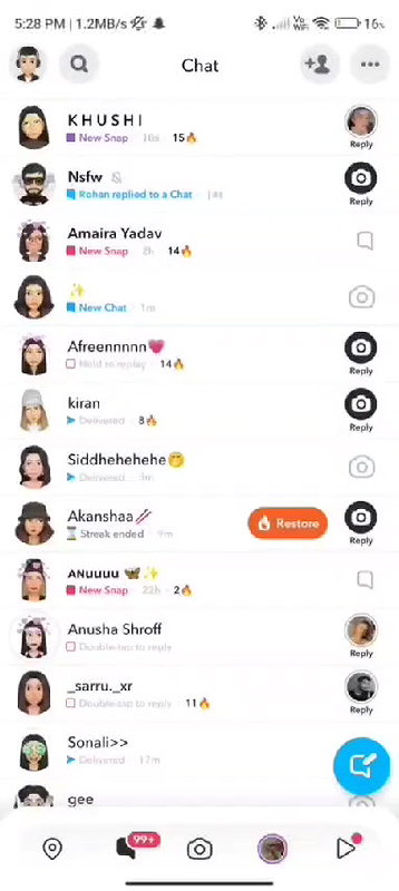 cute girlfriend boobs show on Snapchat app