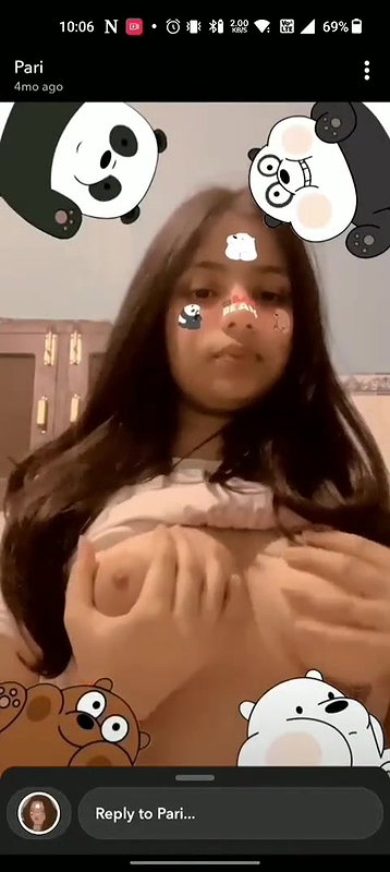Snapchat girlfriend big boobs showing viral MMS